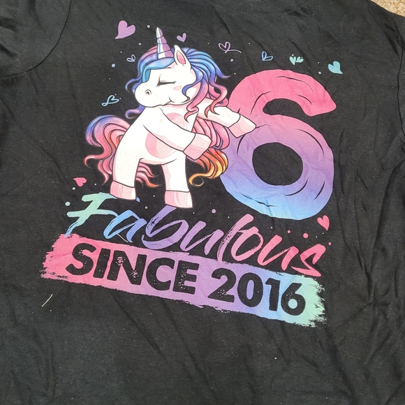 Birthday Unicorn Tshirt- Fabulous Since 2016 - Picture 2 of 2